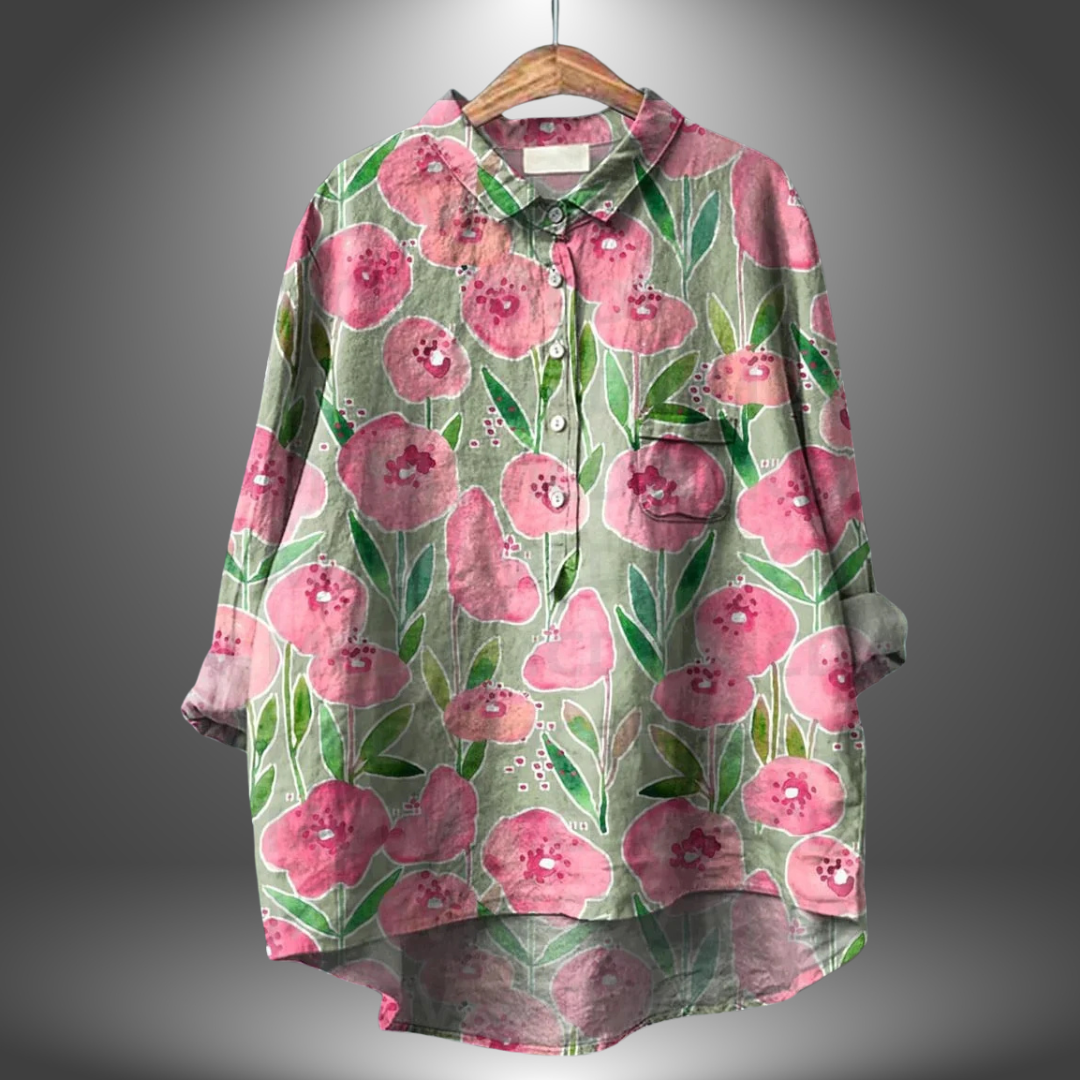 Grace & Jess | HAND-PAINTED FLORAL BLOUSE