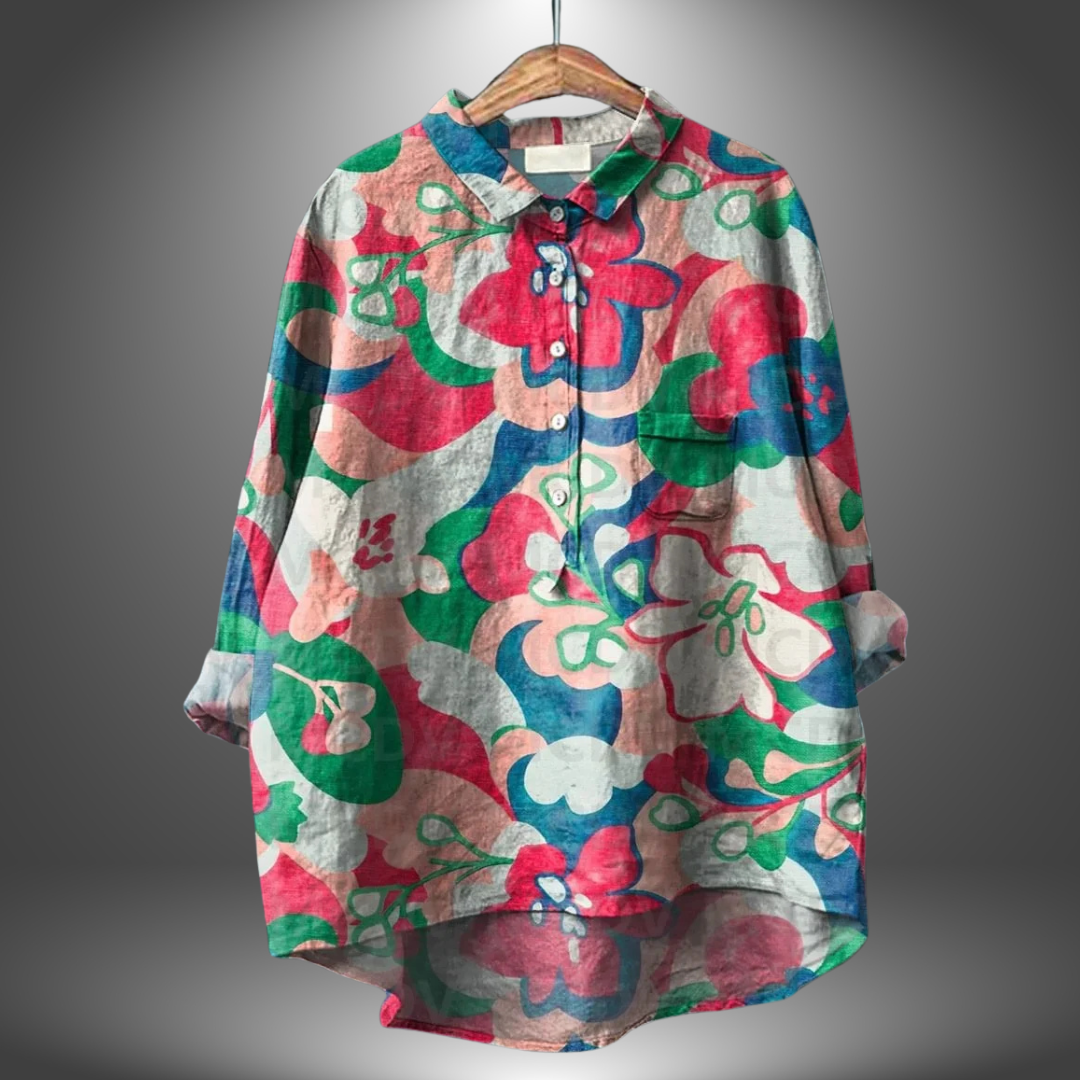 Grace & Jess | HAND-PAINTED FLORAL BLOUSE