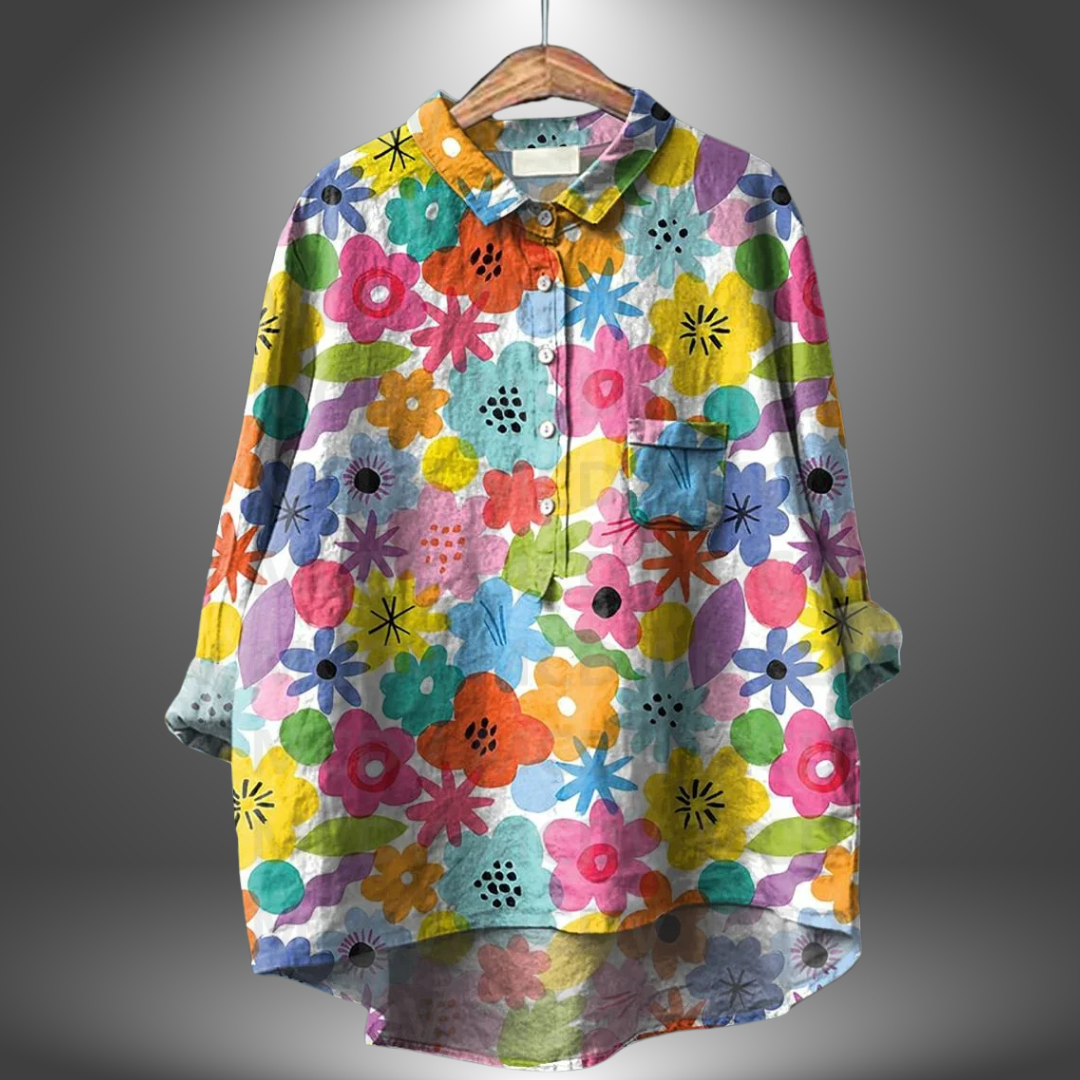 Grace & Jess | HAND-PAINTED FLORAL BLOUSE