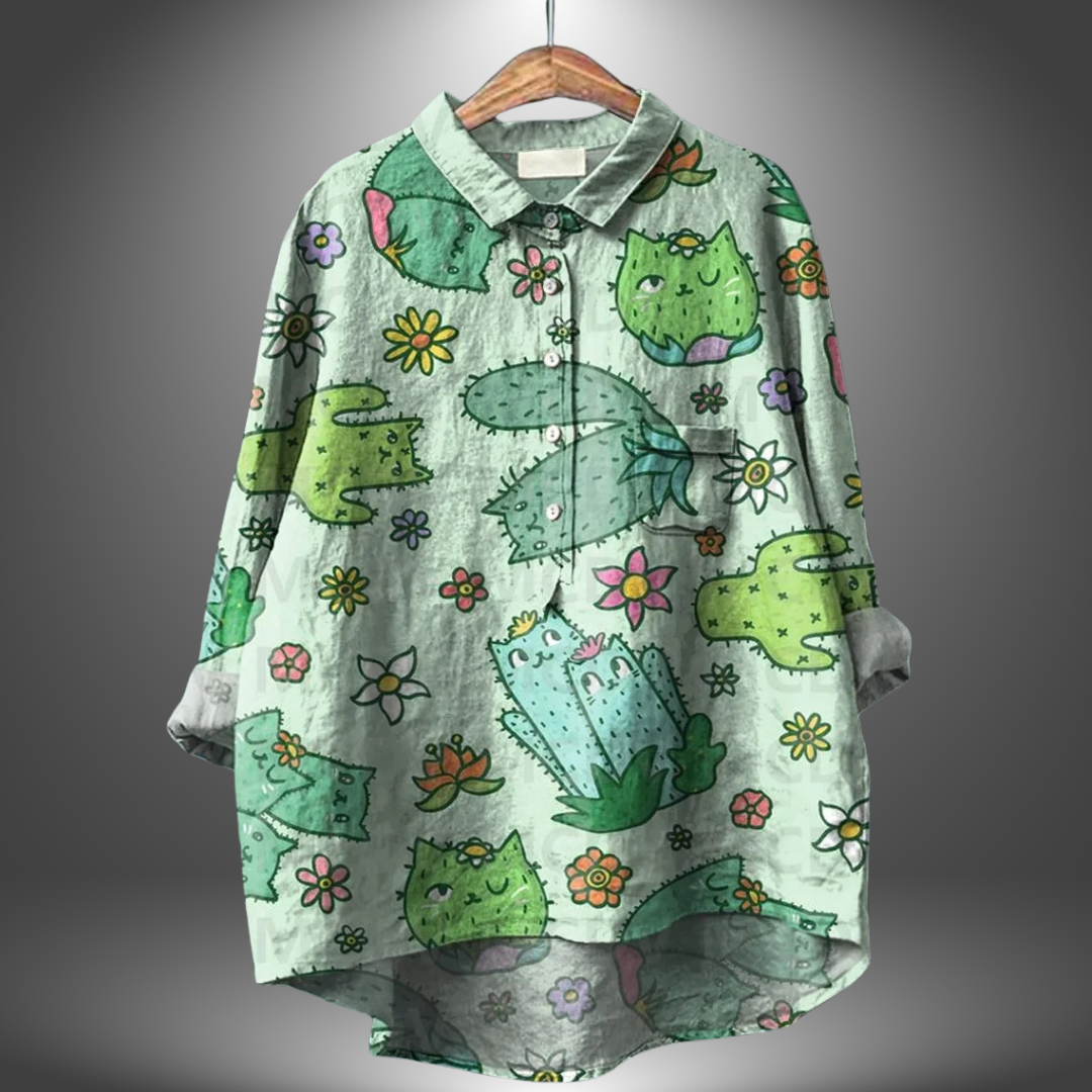 Grace & Jess | HAND-PAINTED FLORAL BLOUSE