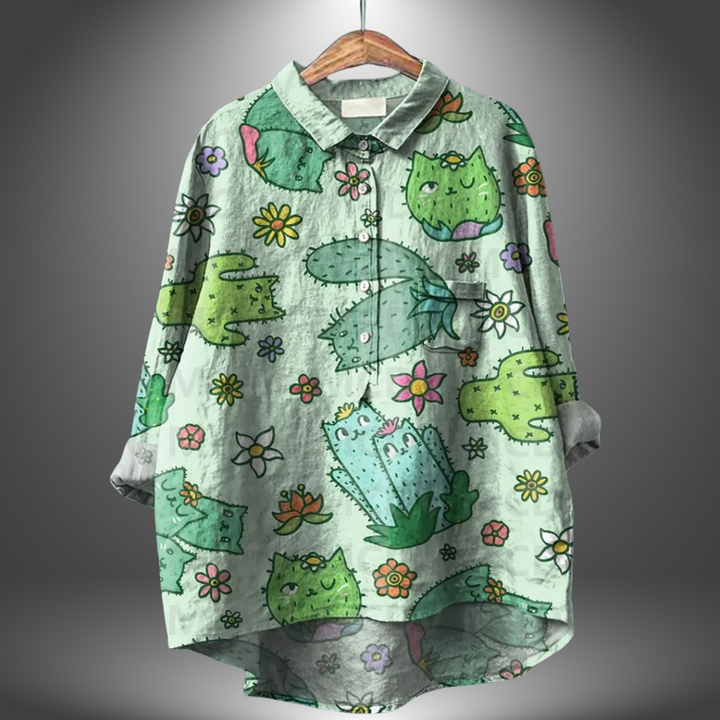 Grace & Jess | HAND-PAINTED FLORAL BLOUSE
