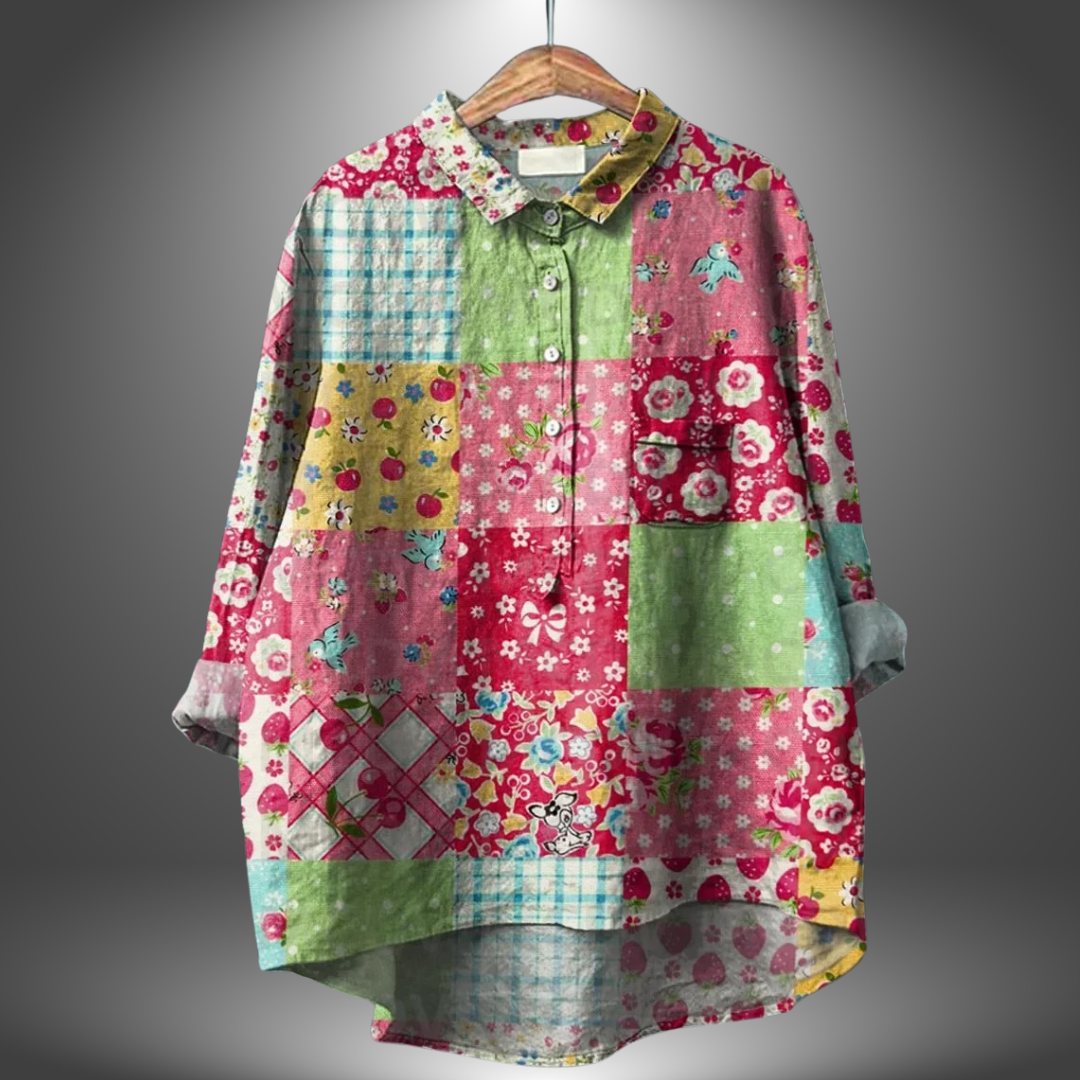 Grace & Jess | HAND-PAINTED FLORAL BLOUSE