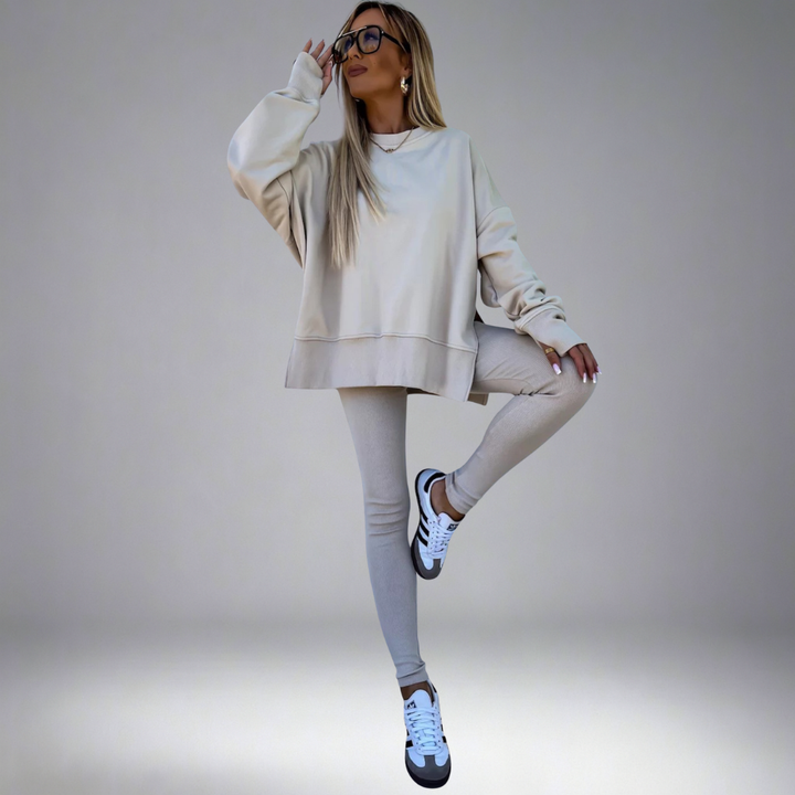 Grace & Jess | Casual Long Sleeve Sweatshirt and Pants Set