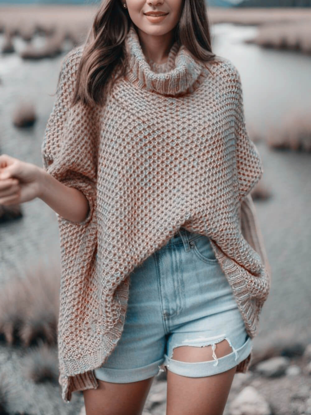 Grace & Jess | Solid Dolman Sleeve Sweater