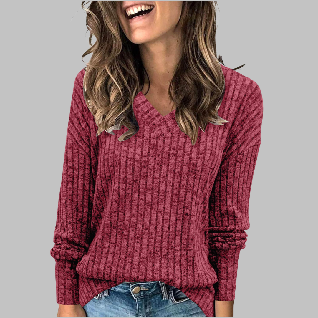 Grace & Jess | V-Neck Long Sleeve Top