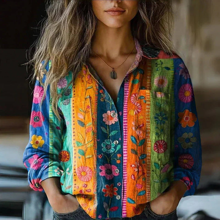 Grace & Jess | Bohemian Pattern Vintage Blouse