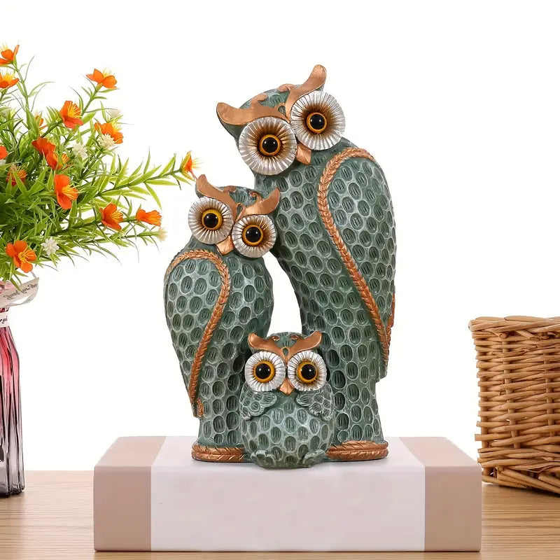 Grace & Jess |  Modern Owl Family Figurine