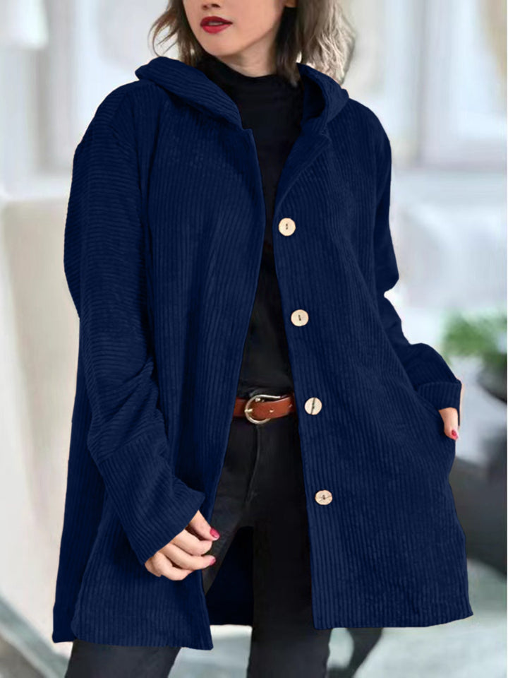 Grace & Jess | Cozy Corduroy Hooded Jacket