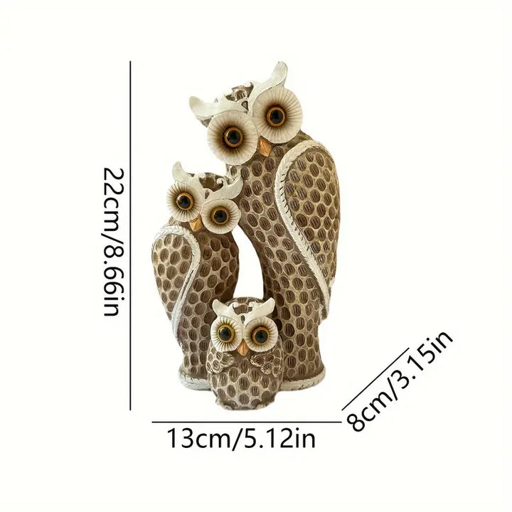 Grace & Jess |  Modern Owl Family Figurine