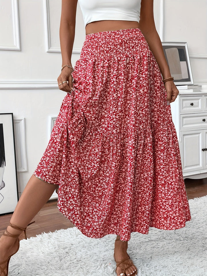 Grace & Jess | Tiered Floral Maxi Skirt
