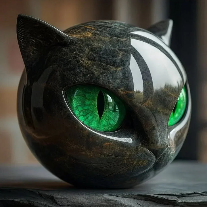 Grace & Jess |  Black Cat Head Sculpture