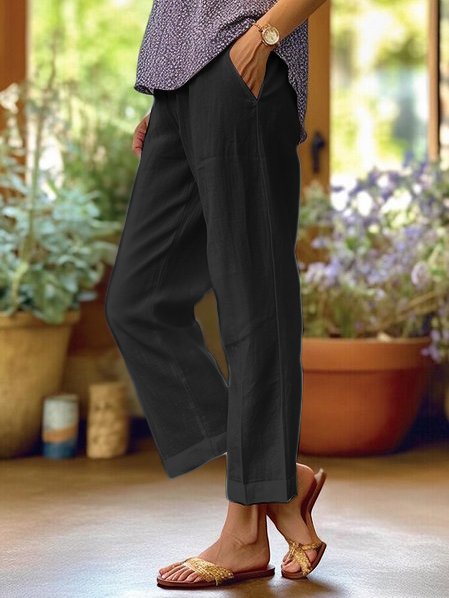 Grace & Jess | Trousers with Turned-Up Hem