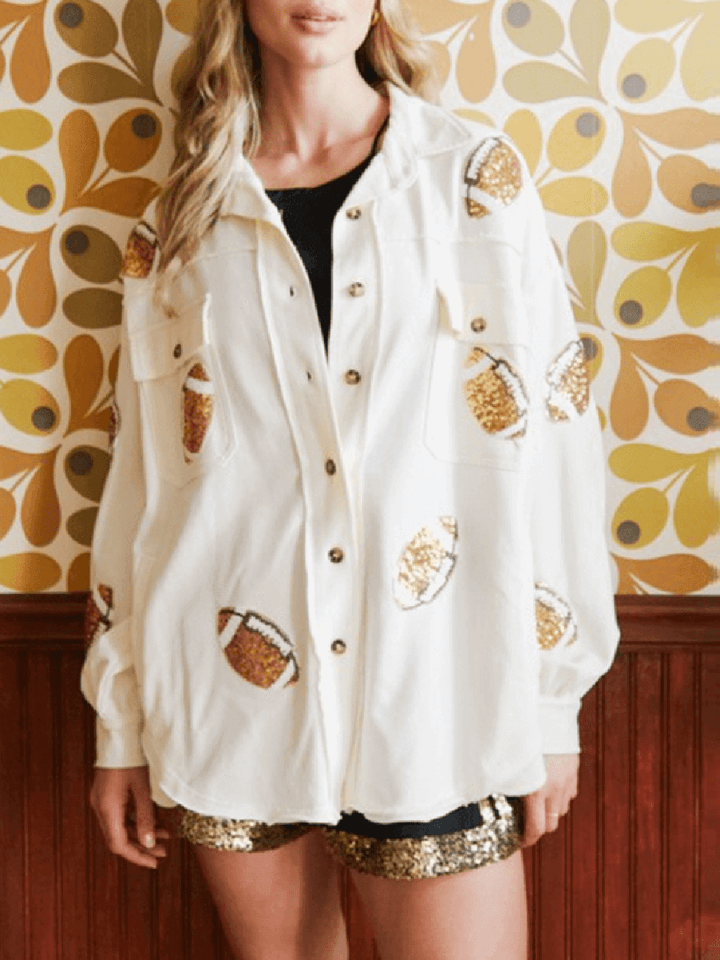 Grace & Jess | Cheer Oversized Denim Jacket