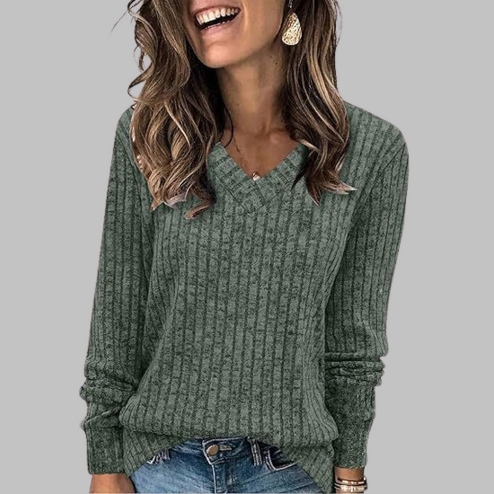 Grace & Jess | V-Neck Long Sleeve Top