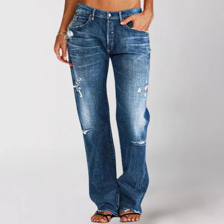 Grace & Jess | Loose Wide-Leg Denim Jeans