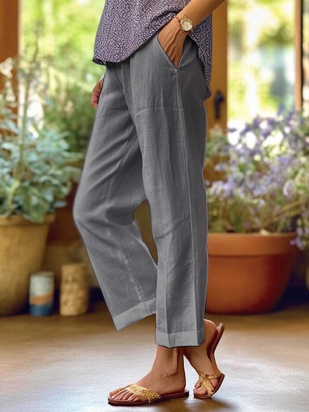 Grace & Jess | Trousers with Turned-Up Hem
