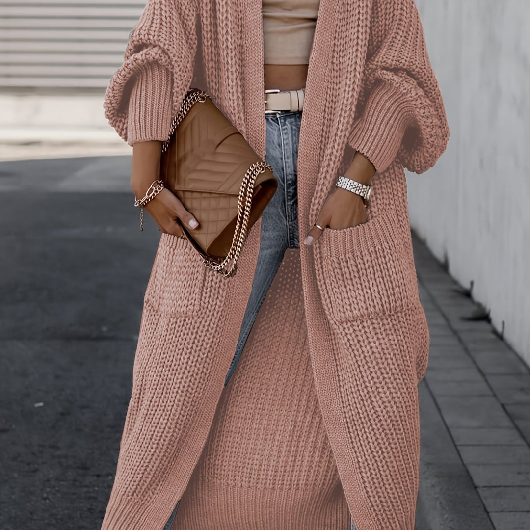 Grace & Jess | Elegant Deep V-Neck Long Sleeve Cardigan