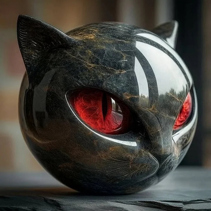 Grace & Jess |  Black Cat Head Sculpture