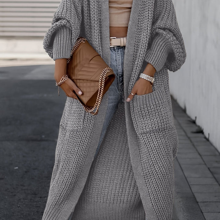 Grace & Jess | Elegant Deep V-Neck Long Sleeve Cardigan