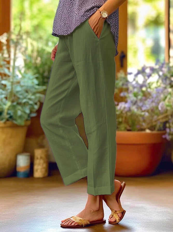 Grace & Jess | Trousers with Turned-Up Hem