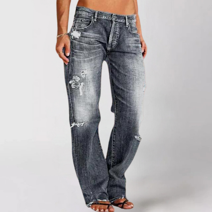 Grace & Jess | Loose Wide-Leg Denim Jeans