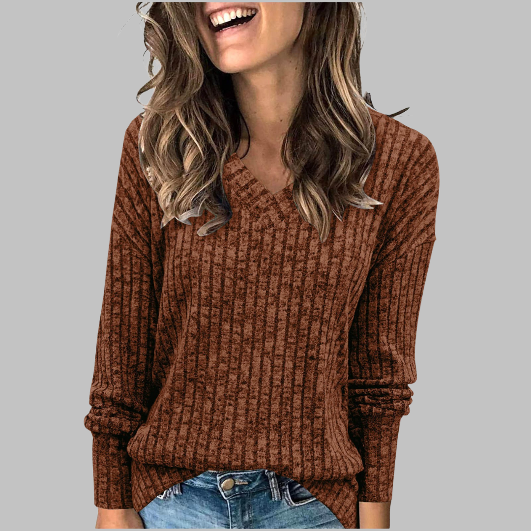 Grace & Jess | V-Neck Long Sleeve Top