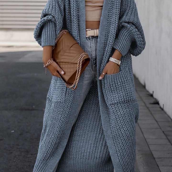 Grace & Jess | Elegant Deep V-Neck Long Sleeve Cardigan