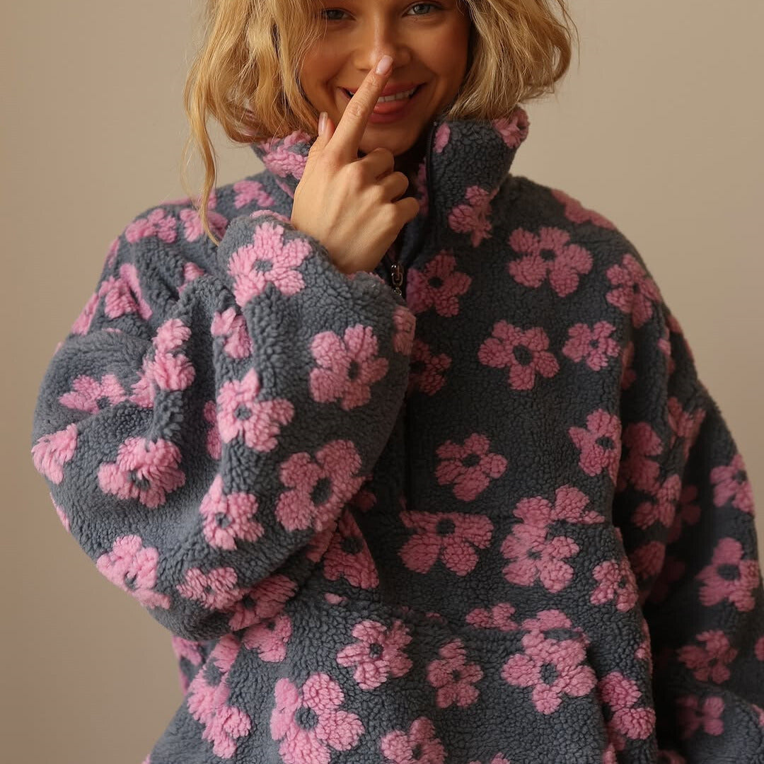 Grace & Jess | Floral Fleece Sweater