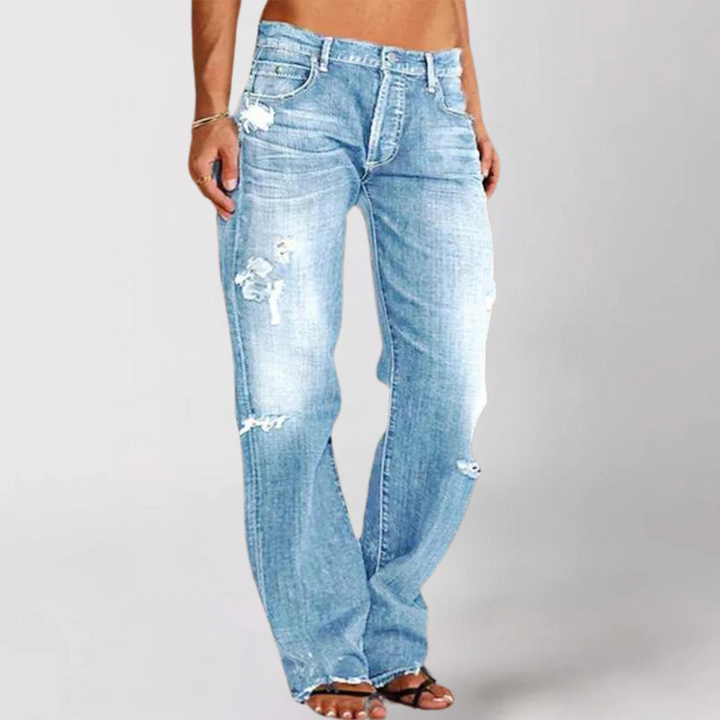 Grace & Jess | Loose Wide-Leg Denim Jeans