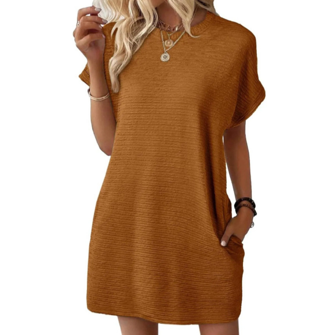 Grace & Jess | Minimalist Round Neck Summer Dress