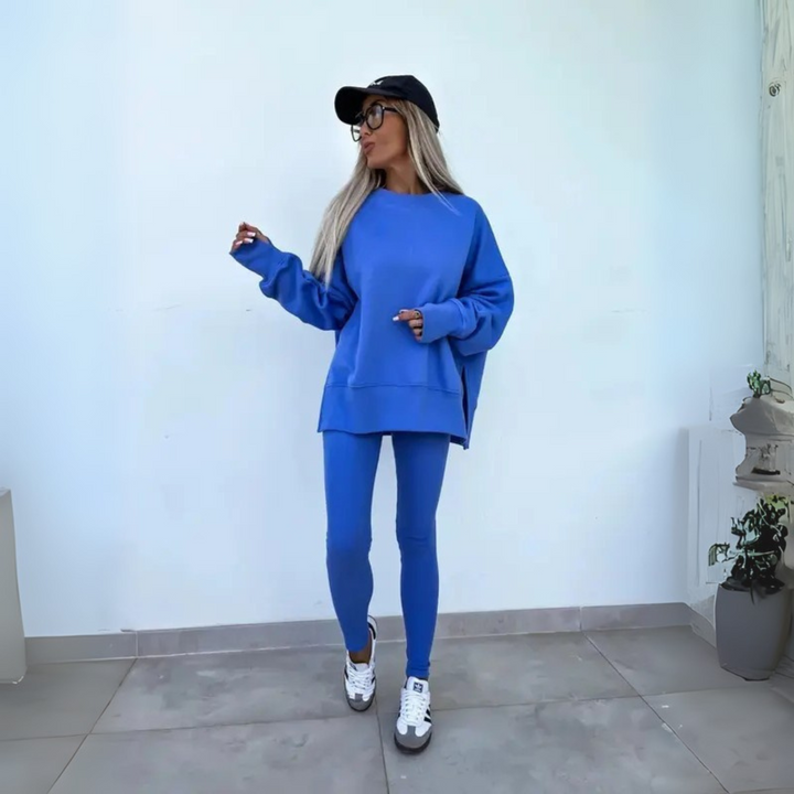 Grace & Jess | Casual Long Sleeve Sweatshirt and Pants Set