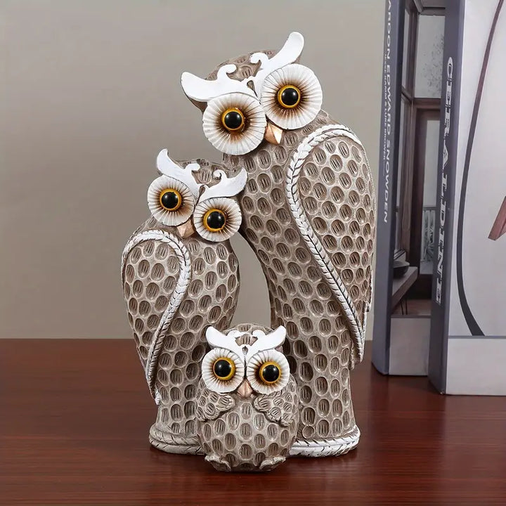 Grace & Jess |  Modern Owl Family Figurine