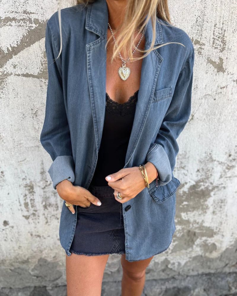 Grace & Jess | Casual Denim Blazer