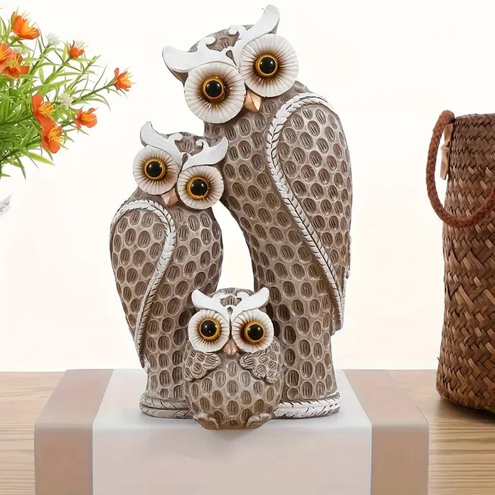 Grace & Jess |  Modern Owl Family Figurine