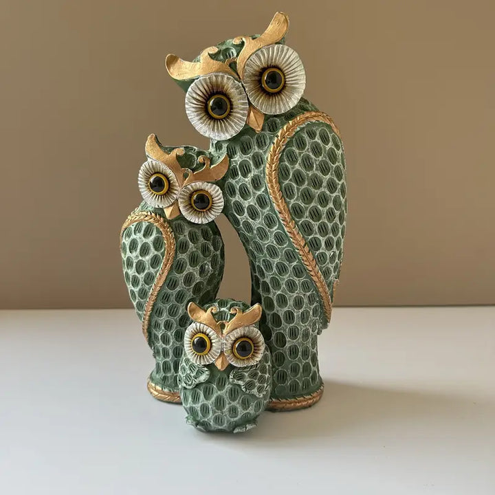 Grace & Jess |  Modern Owl Family Figurine