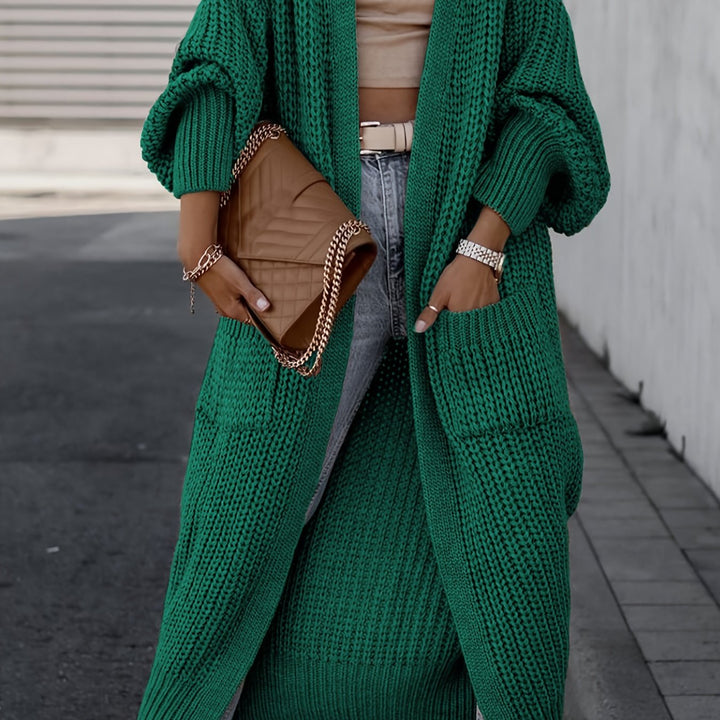 Grace & Jess | Elegant Deep V-Neck Long Sleeve Cardigan