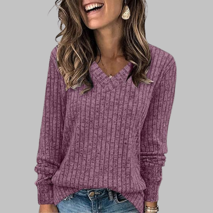 Grace & Jess | V-Neck Long Sleeve Top