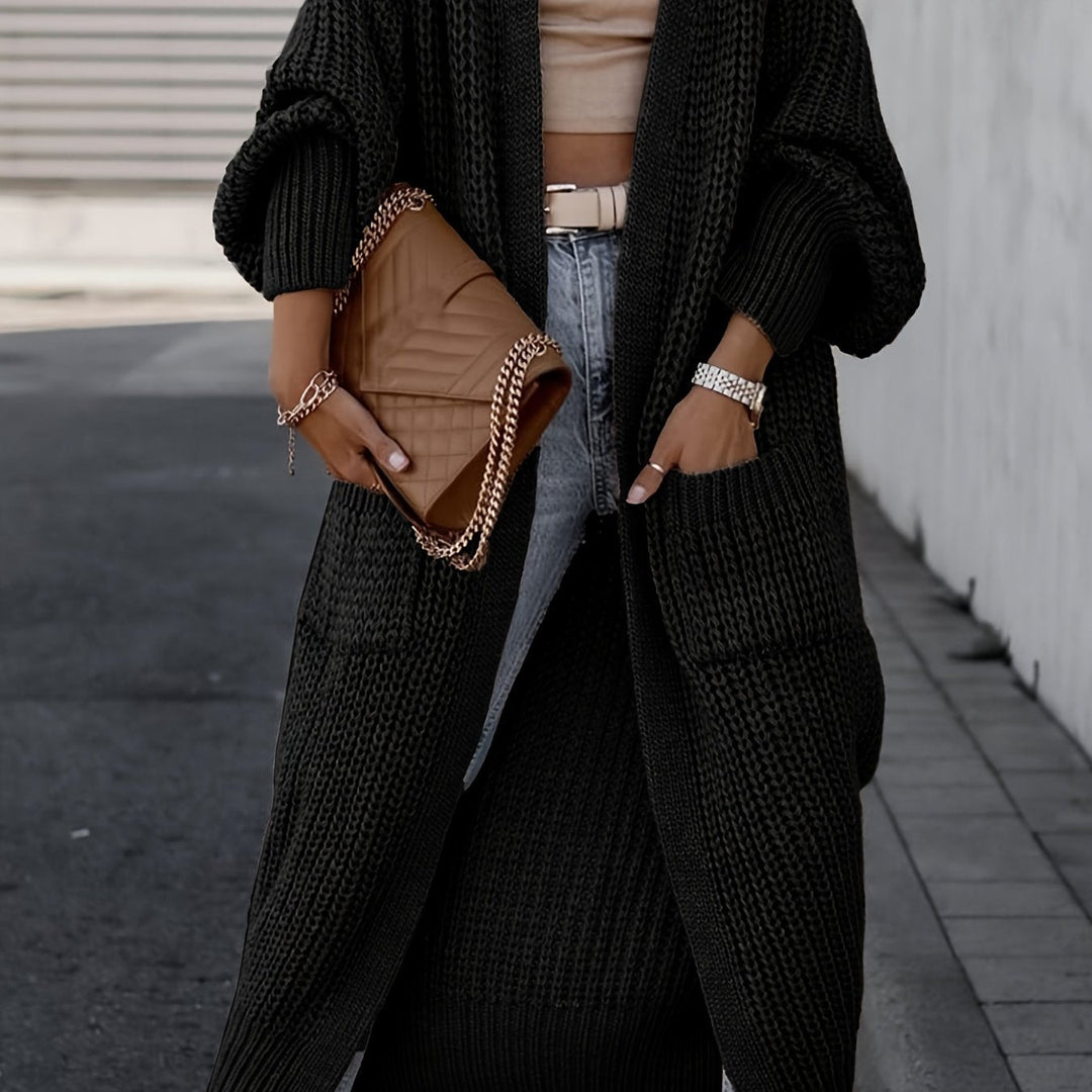 Grace & Jess | Elegant Deep V-Neck Long Sleeve Cardigan