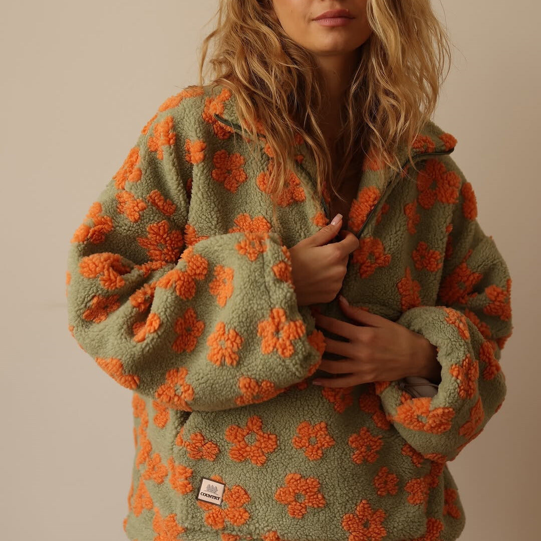 Grace & Jess | Floral Fleece Sweater