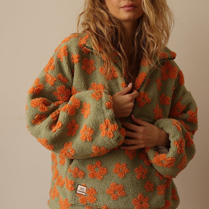 Grace & Jess | Floral Fleece Sweater