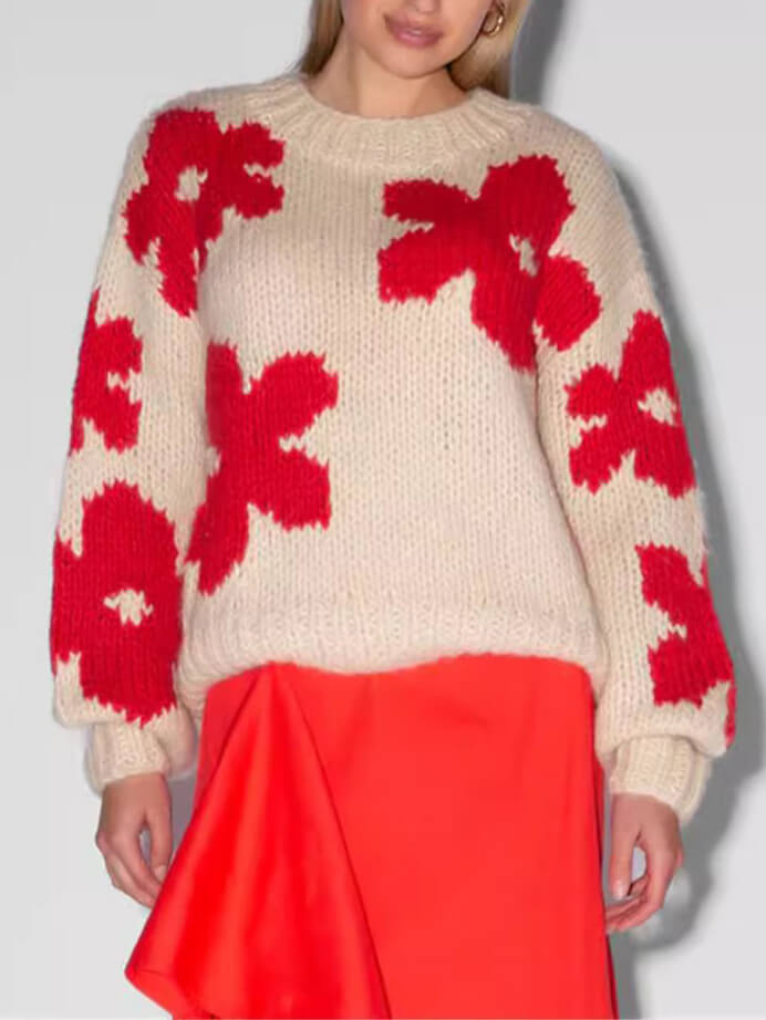 Grace & Jess | Crew Neck Floral Sweater