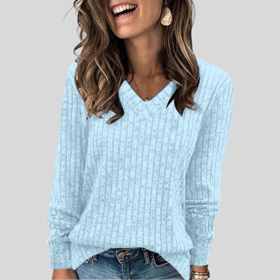 Grace & Jess | V-Neck Long Sleeve Top