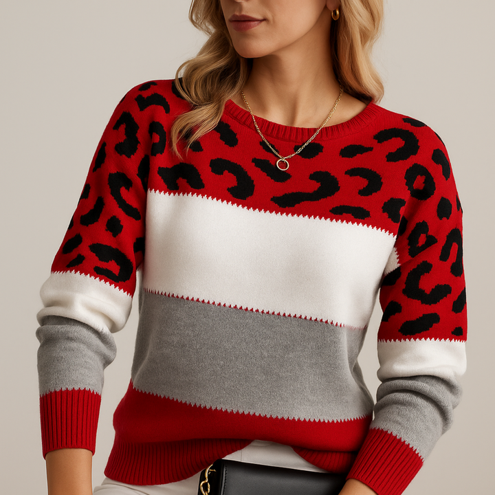 Grace & Jess | Leopard Print Casual Sweater