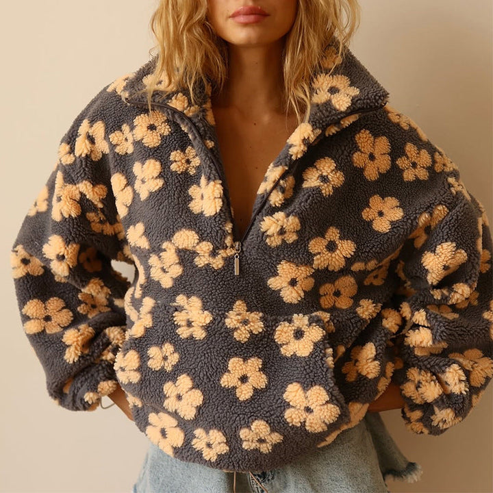 Grace & Jess | Floral Fleece Sweater