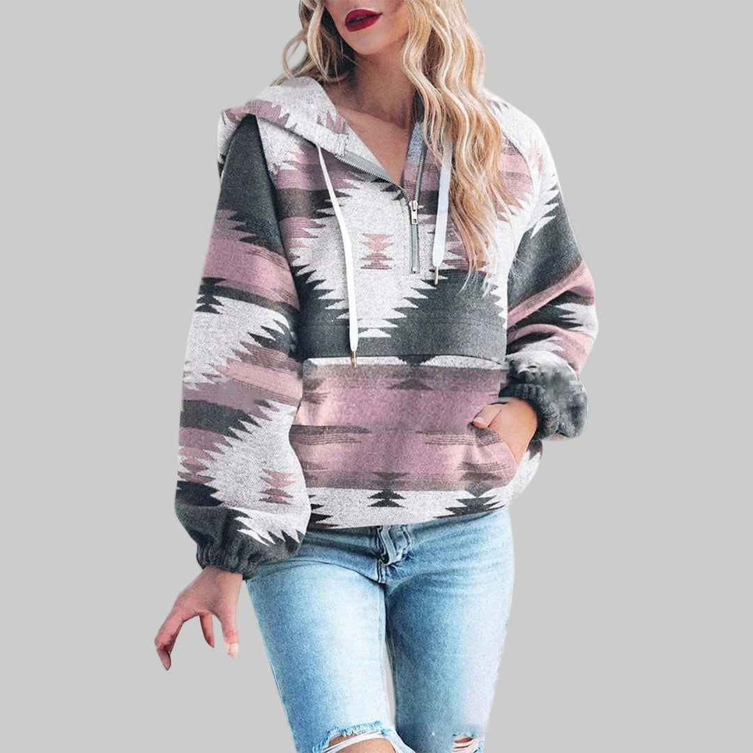 Grace & Jess | Comfy Oversized Zip Up Long Sleeve Hoodie Sweatshirt