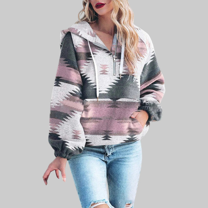 Grace & Jess | Comfy Oversized Zip Up Long Sleeve Hoodie Sweatshirt