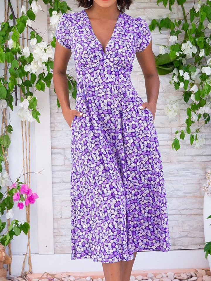 Grace & Jess | FLORAL BUTTON-DOWN MIDI DRESS