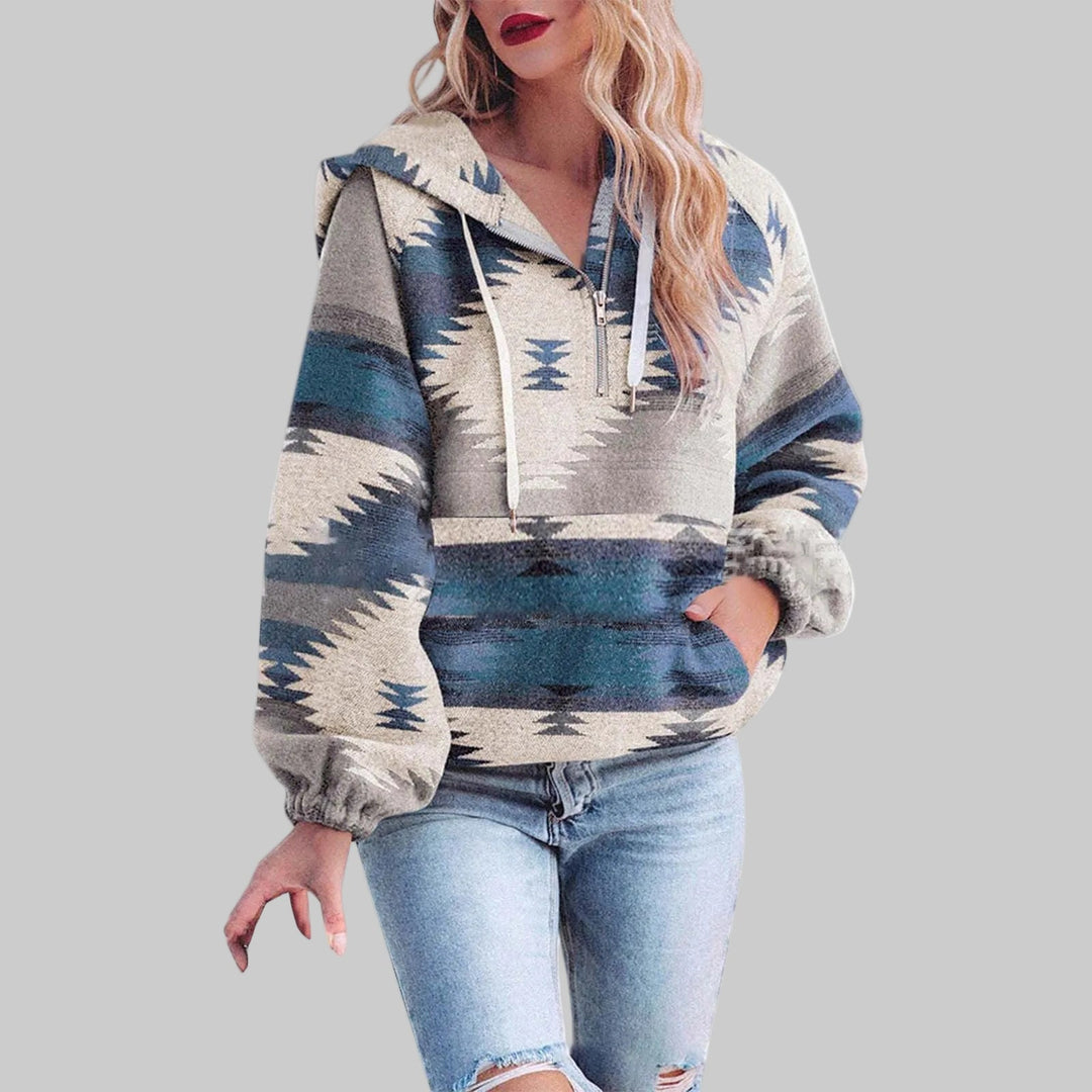 Grace & Jess | Comfy Oversized Zip Up Long Sleeve Hoodie Sweatshirt