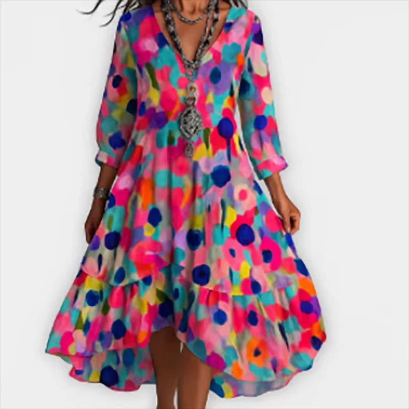 Grace & Jess | Elegant Floral Midi Dress