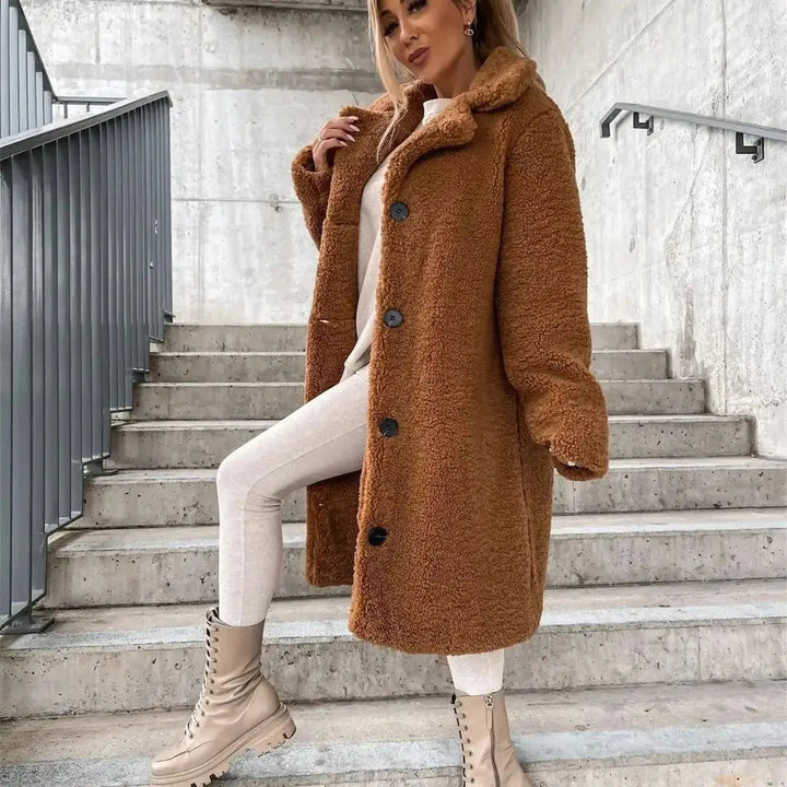 Grace & Jess | Plush Button Coat
